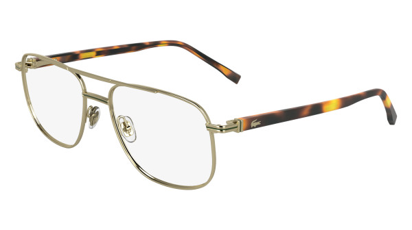 LACOSTE L2302 714 Herren Brille Metall Oval Gold