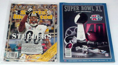 2006 SUPER BOWL XL Pittsburgh STEELERS 40th Program Hines Ward Sport Illustrated