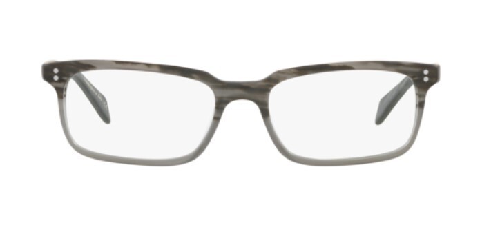Pre-owned Oliver Peoples 0ov5102 Denison 1124 Matte Storm Rectangle Men's Eyeglasses In Clear