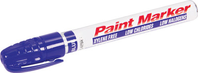 Allstar Paint Marker BLUE Marks on Glass Rubber Plastic Metal Tires