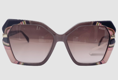 Pre-owned Emilio Pucci Ep63 50f Brown/pink Butterfly Brown Gradient 58-15-135 Sunglasses