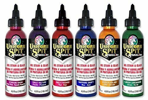Unicorn SPiT Sparkling - Gel Stain & Glaze - 4oz Sparkle Collection - Dolly F...