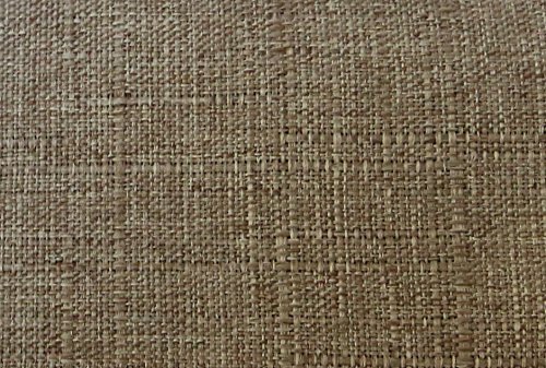 Platform Bed Wood Frame Slats Brown Linen Curved Headboard 53 Inches Tall King