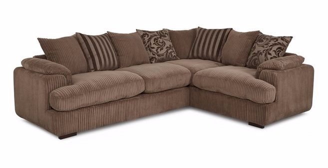Celine Left Arm Facing 2 Seater Pillow Back Corner Sofa 