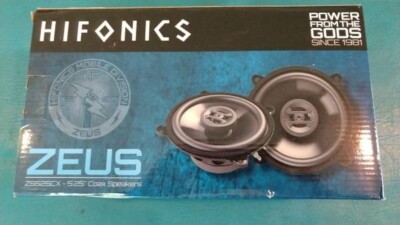 Hifonics Zeus ZS525CX 200 W 5.25'' 2 Way 4 Ohm Car Audio Coaxial Speakers - Black