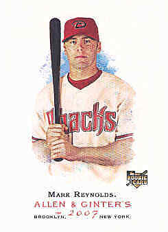 2007 Topps Allen and Ginter Diamondbacks Baseball Card #101 Mark Reynolds Rookie. rookie card picture