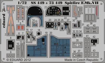 Eduard Enfoque SS449 1/72 Italeri Supermarine Spitfire F Mk.vii