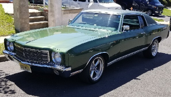 1970 Chevy Monte Carlo 2Dr Green 350 Engine, Leather Seats, Wood Grain Wheel