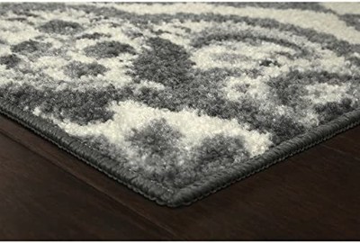 Vivian Medallion Kitchen Rugs Non Skid Accent Area Carpet Grey Best For Home Dec