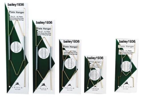 WHITE 15"- 20" PLATE Hanger Wall Plates Platters Tripar HEAVY DUTY Super Strong