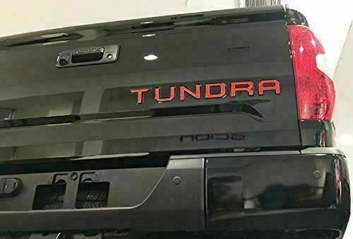 RED Tailgate Insert Letters Decal Vinyl Stickers for Toyota Tundra 2014-2021 New