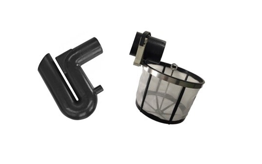 Gartenfilter für Regenwasserzisterne - Filterkorb mit Clip und Entnahmestange 