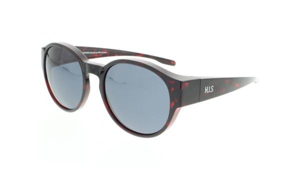 HIS POL HPS09100 3 Herren Damen Sonnenbrille Kunststoff Rund Rot