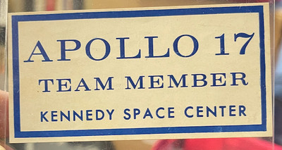 VINTAGE APOLLO 17 Team Member sticker -  3'' by 2'' Nasa