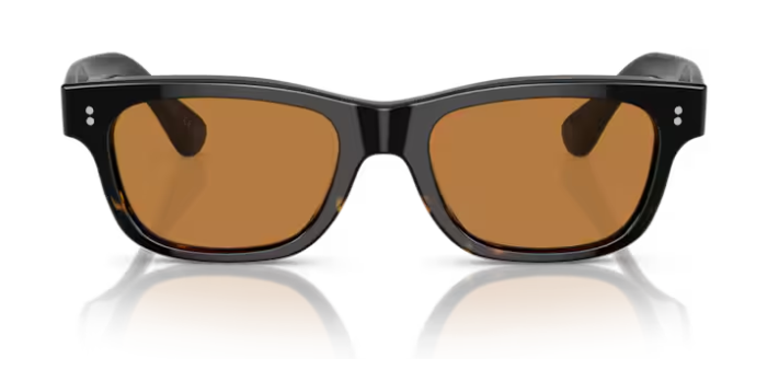 Pre-owned Oliver Peoples Rosson Sun Ov5540su 172253 Black/cognac Gradient Men's Sunglasses In Brown