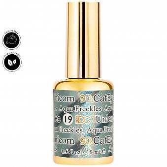 DND DC 9D Cat Eyes Gel Polish #19 - Aqua Freckles