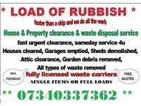 LOAD OF RUBBISH HOUSE GARAGE GARDEN WASTE REMOVAL CLEARANCE SERVICE DEMOLITION MAN AND VAN BERKSHIRE