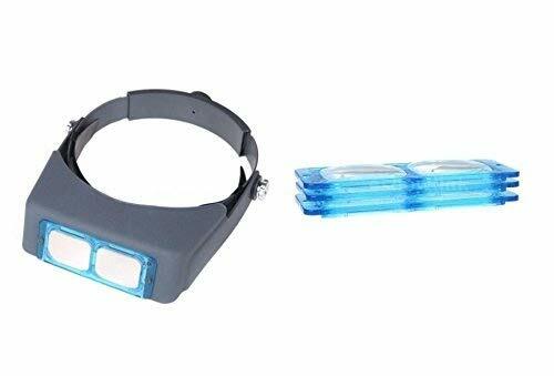 4 Glass  Lens Head Band Magnifier Glasses Head Visor