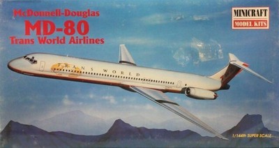 Minicraft 1/144 McDonnell-Douglas MD-80 Bagged No Box No decals 14452B