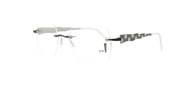 switch it SIG3319 Men's Women's Eyeglasses Metal Oval White