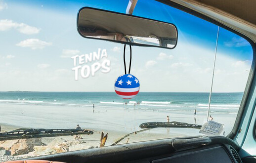 Tenna Tops American Patriotic USA Flag Car Antenna Topper / Dashboard Accessory 