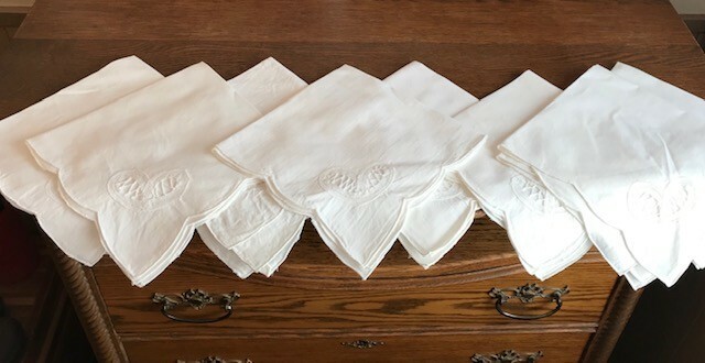 Battenburg Lace Napkins White set of 8
