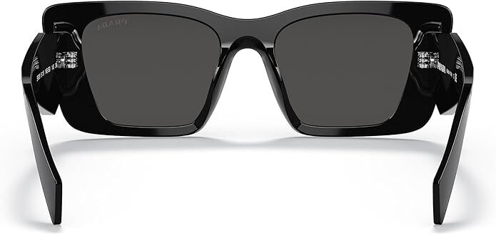 Pre-owned Prada Pr 08ys 1ab5s0 Black Dark Grey Women's 51 Mm Sunglasses Brand In Gray