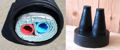 1'' 100' Insulated Outdoor Furnace Non Barrier 3 Wrap PEX Pipe
