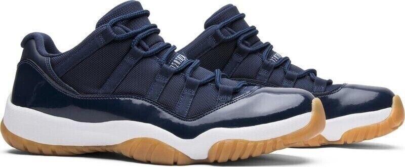 Мужские кроссовки Nike Jordan 11 Retro Low Midnight темно-синего цвета, размер 9, Новые 528895-405