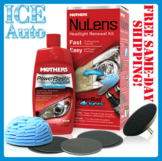 MOTHERS NuLens DIY Headlight Restoration Kit Powerball Polish Dull Cloudy Lights MOTHERS NuLens DIY Headlight Restoration Kit Powerball Polish Dull Cloudy Lights
