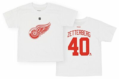 Футболка Reebok NHL Youth Detroit Red Wings ХЕНРИК ЗЕТТЕРБЕРГ № 40 с графикой игрока