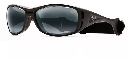 Pre-owned Maui Jim Waterman Mj 410-2m Matte Black W/ Neutral Grey Polarized Sunglasses