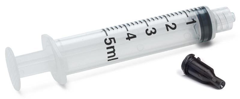 CML Supply 5cc/5ml Luer Lock Dispensing Syringes with Tip Caps 10pcs