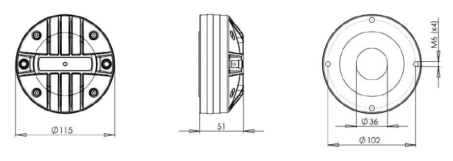 B&C DRV680TN-8 1.4 in. Neo Compression Driver