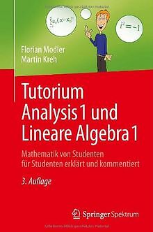 Tutorium Analysis 1 und Lineare Algebra 1: Mathematik vo... | Buch | Zustand gut
