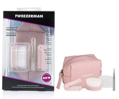 5-Pack Tweezerman Complexion Prep Set w/Bag & Blackhead Tool - Flawless Skin
