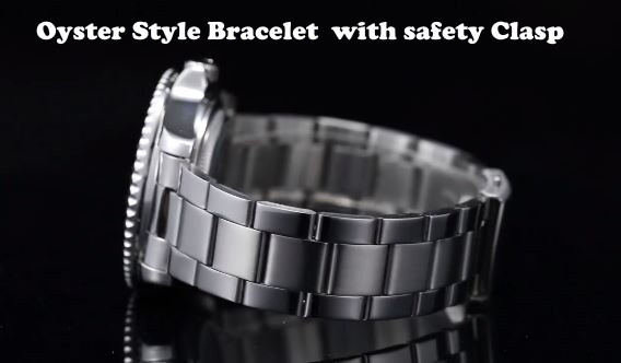 Pre-owned Tech Brand Mariner Self Winding Oyster Style Bracelet Professional Watch