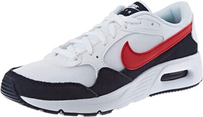 

Nike Air Max SC White/University Red-Obsidian для больших детей (CZ5358 103) — 5,5