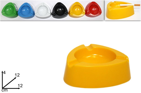 Posacenere Porta Cenere In Plastica Colorata Triangolare Accessorio Fumatori dfh