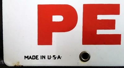 EXCELLENT SINGLE ORIGINAL 1960 TEXACO SU-PREME PETROX Gas PUMP Sign  12 X 18  NR