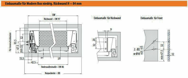 Système De Tiroir De Cuisine Tiroir Tiroir | Modern Box A-Petit gris ou