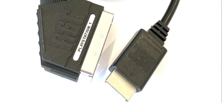 PS1 SCART/RGB Cable, Packapunch, LUMA SYNC, RetroGamingCables, New, USA Seller