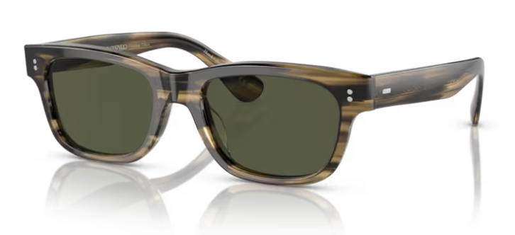 Pre-owned Oliver Peoples Rosson Sun 5540su 171952 Olive Smoke/green Men's Sunglasses