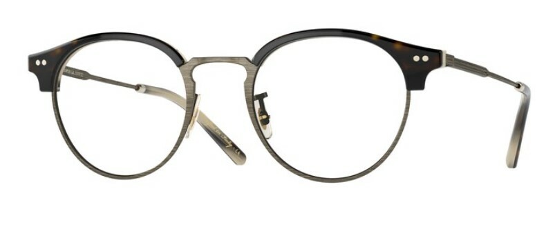 Pre-owned Oliver Peoples 0ov5469 Reiland 1666 Antique Gold/362/horn Unisex Eyeglasses In Clear