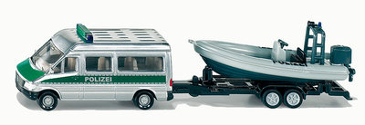 SIKU 1638 BLISTER PACK Police Transporter with Boat Diecast Model RETIRED
