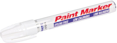 Markal Paint Marker WHITE Marks on Glass Rubber Plastic Metal Tires
