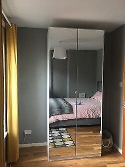 Ikea Pax Wardrobe Double Mirror Door X2 Hanging Rails Floor 2 Ceiling Very Good Condition In Antrim Road Belfast Gumtree