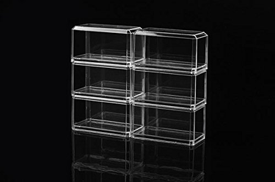 6 Pack of 1/64 Clear Diecast Car Display Cases