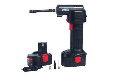 Electric Tire Inflator Hand Held Pump Rechargeable W/ Digital Lcd
