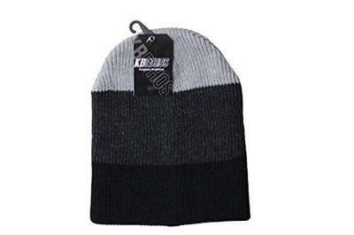 LIGHTGREY - DARKGREY - BLACK Stripes Slouchy Toque Hat ..KBETHOS .. Style : KBW 